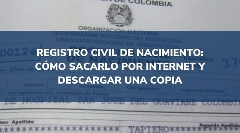 registro civil Colombia descargar 2022